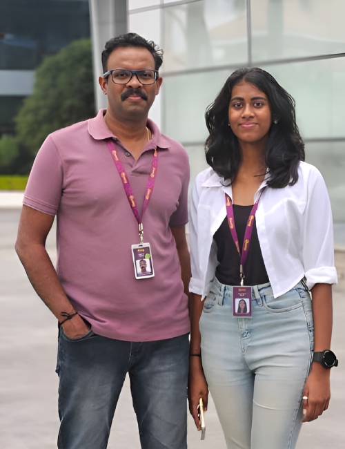 Gowri with her Dad